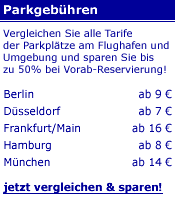 Flughafen Parkgebühren auf einen Blick