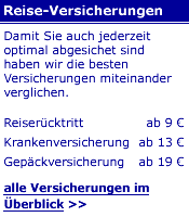 Reise-Versicherungen ab 9 Euro